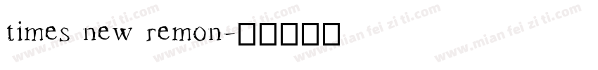 times new remon字体转换